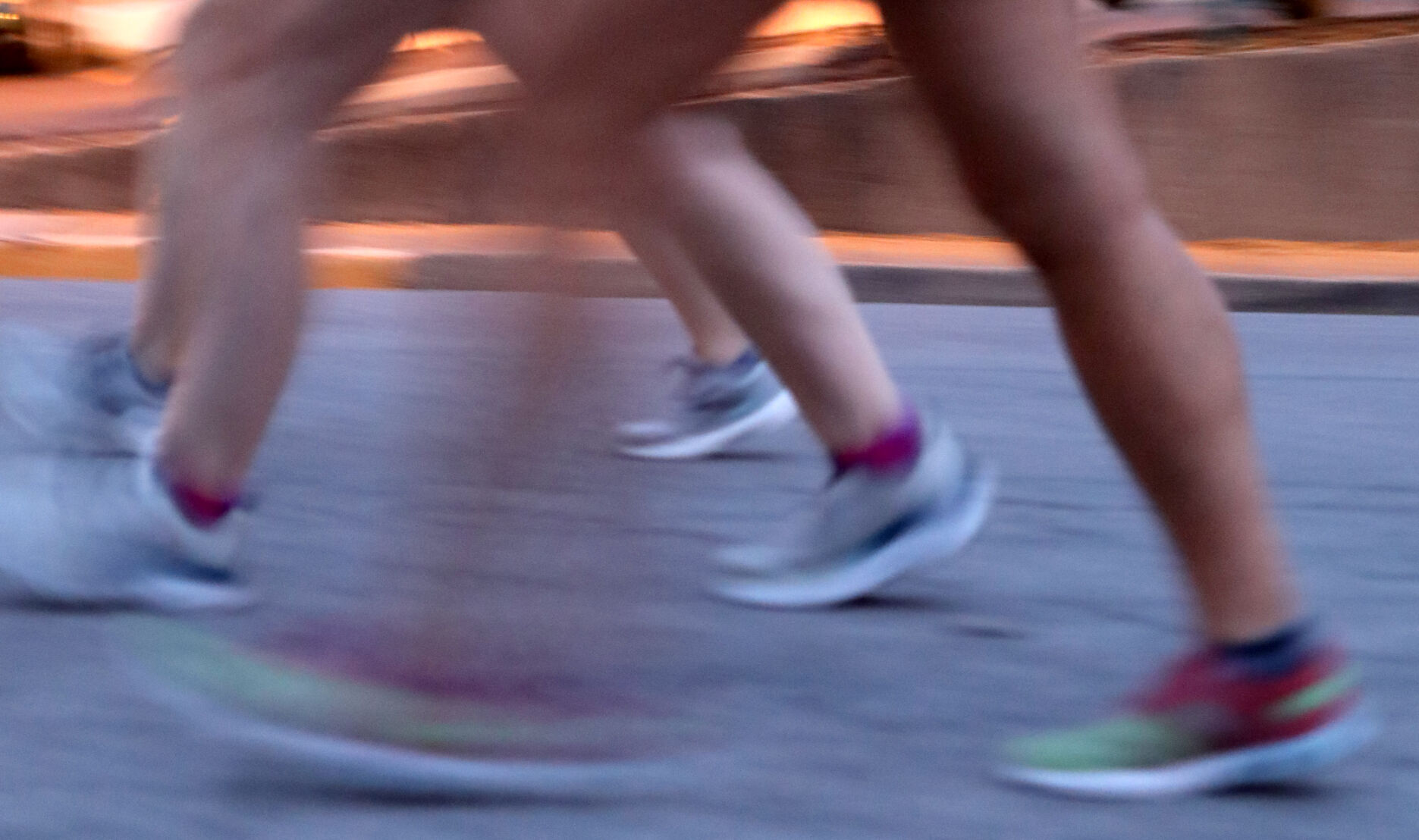 Daily Run Club members speedwalk